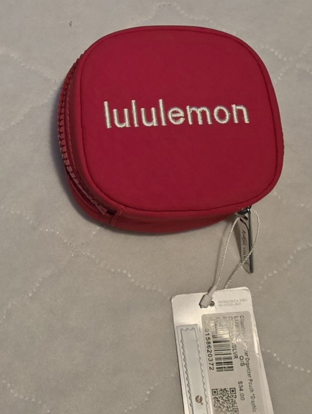 lululemon athletica Bright Red Compact Zip Accessory Case